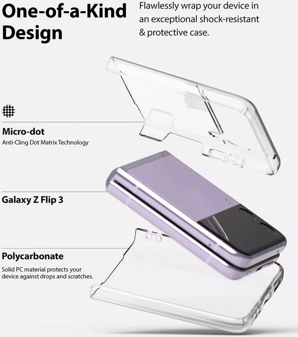 Ringke Slim Samsung Galaxy Z Flip 3 Hoesje Ultra Dun Matte Transparant afbeelding 3