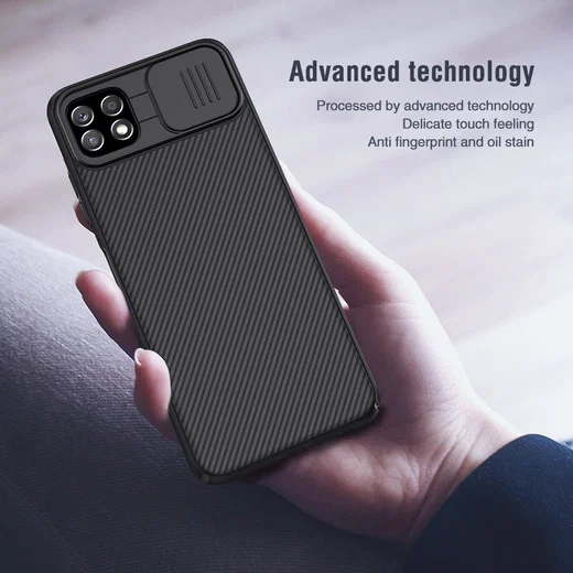 Nillkin CamShield Samsung Galaxy A22 5G Hoesje met Camera Slider Zwart afbeelding 7