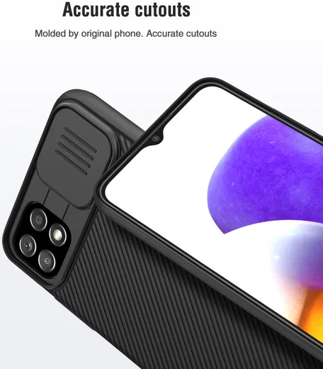 Nillkin CamShield Samsung Galaxy A22 5G Hoesje met Camera Slider Zwart afbeelding 8