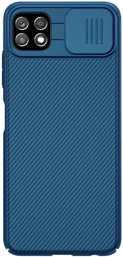 Nillkin CamShield Samsung Galaxy A22 5G Hoesje met Camera Slider Blauw afbeelding 1