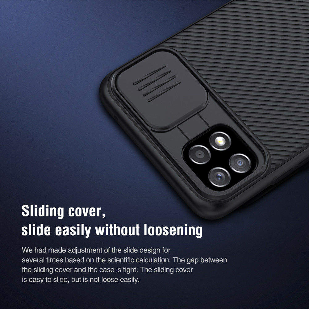 Nillkin CamShield Samsung Galaxy A22 5G Hoesje met Camera Slider Blauw afbeelding 12