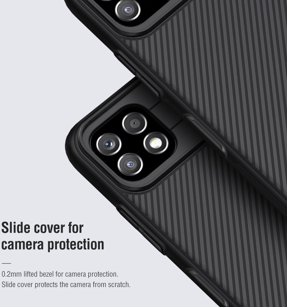 Nillkin CamShield Samsung Galaxy A22 5G Hoesje met Camera Slider Blauw afbeelding 6