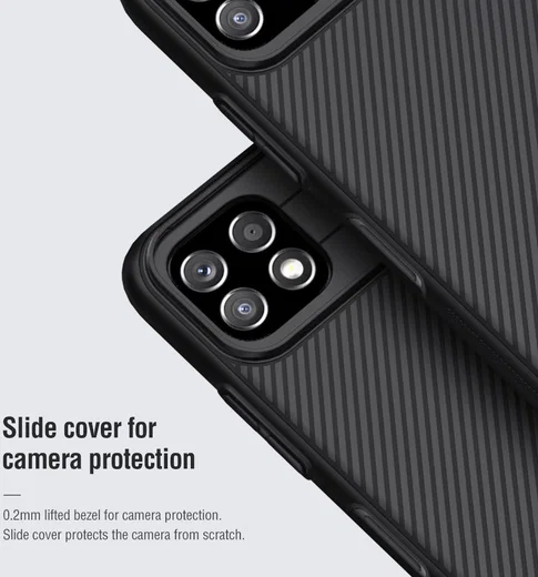 Nillkin CamShield Samsung Galaxy A22 5G Hoesje met Camera Slider Blauw afbeelding 6