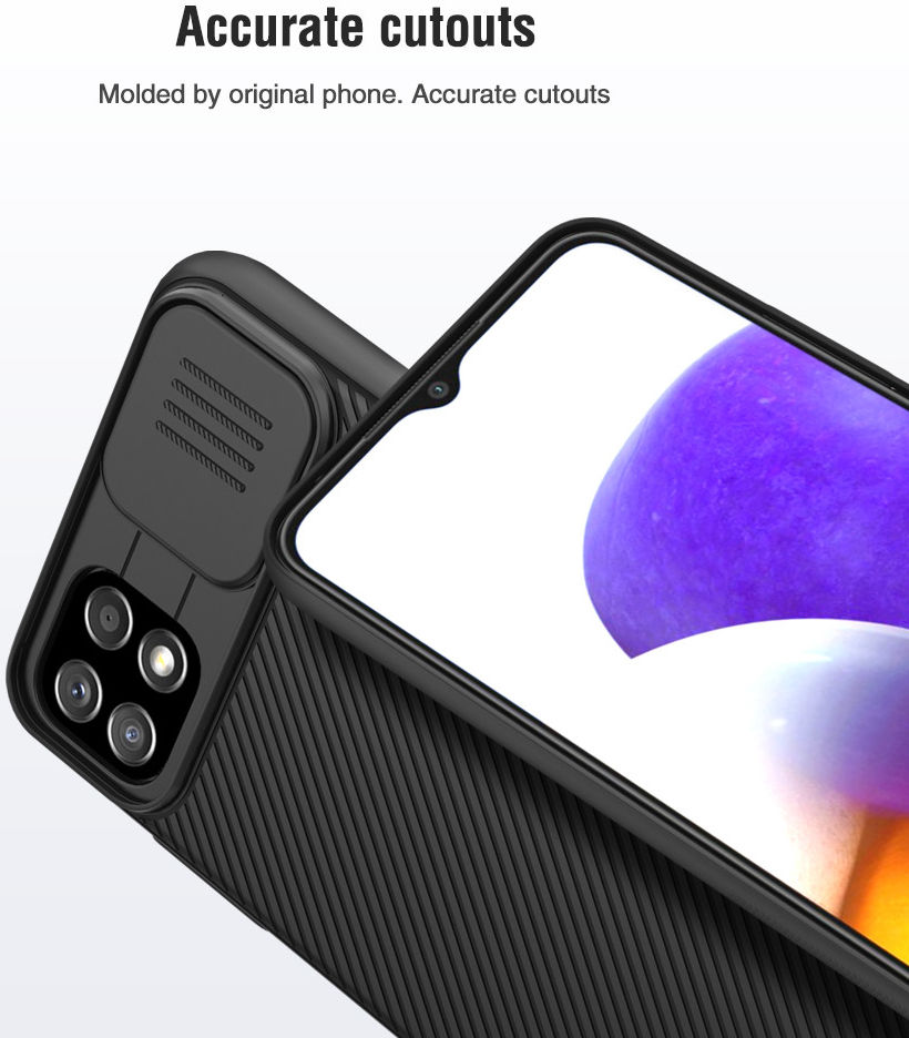 Nillkin CamShield Samsung Galaxy A22 5G Hoesje met Camera Slider Blauw afbeelding 8