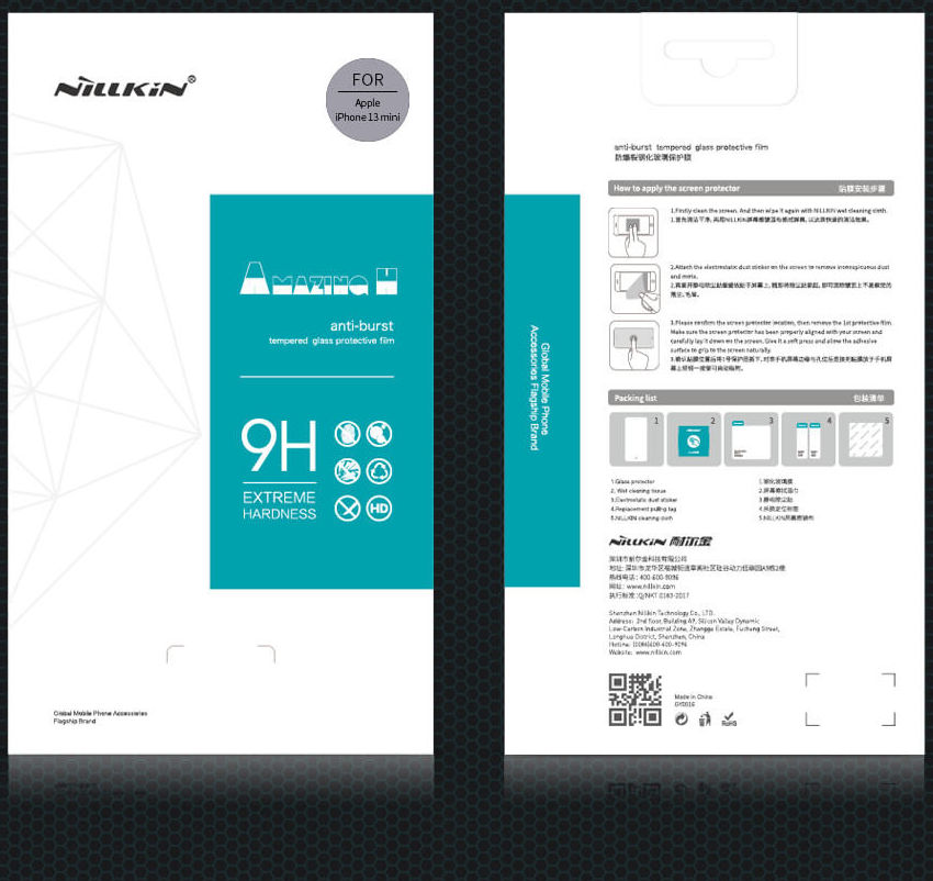 Nillkin Apple iPhone 13 Mini Screen Protector Anti-Explosie Glas 0.2mm afbeelding 17