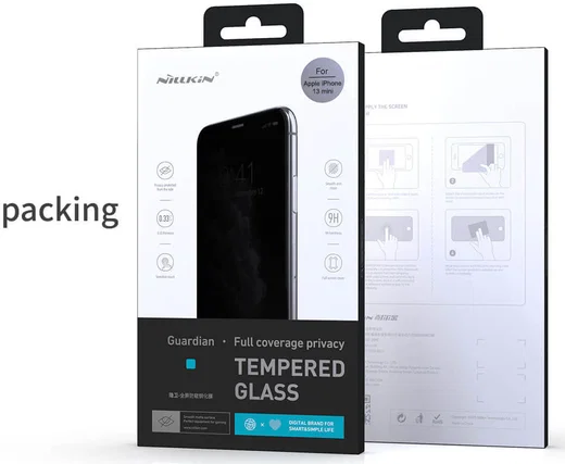 Nillkin Apple iPhone 13 Mini Screen Protector Privacy Tempered Glass afbeelding 14