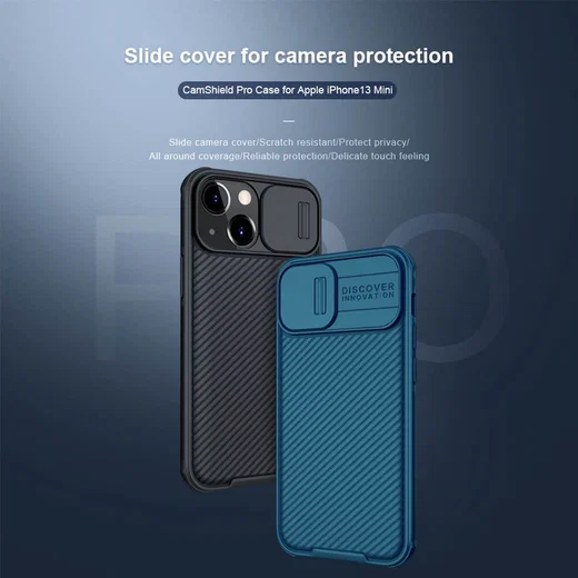 Nillkin CamShield Apple iPhone 13 Mini Hoesje met Camera Slider Zwart afbeelding 14