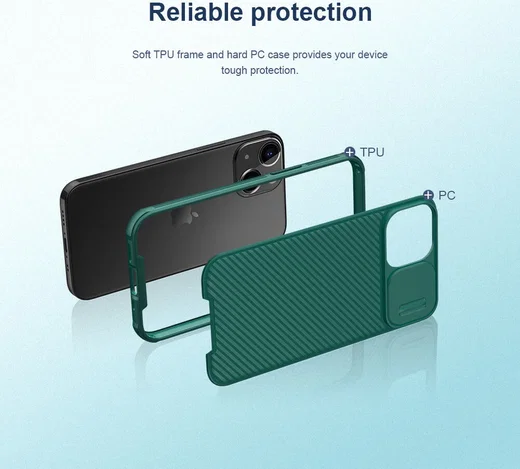 Nillkin CamShield Apple iPhone 13 Mini Hoesje met Camera Slider Zwart afbeelding 15