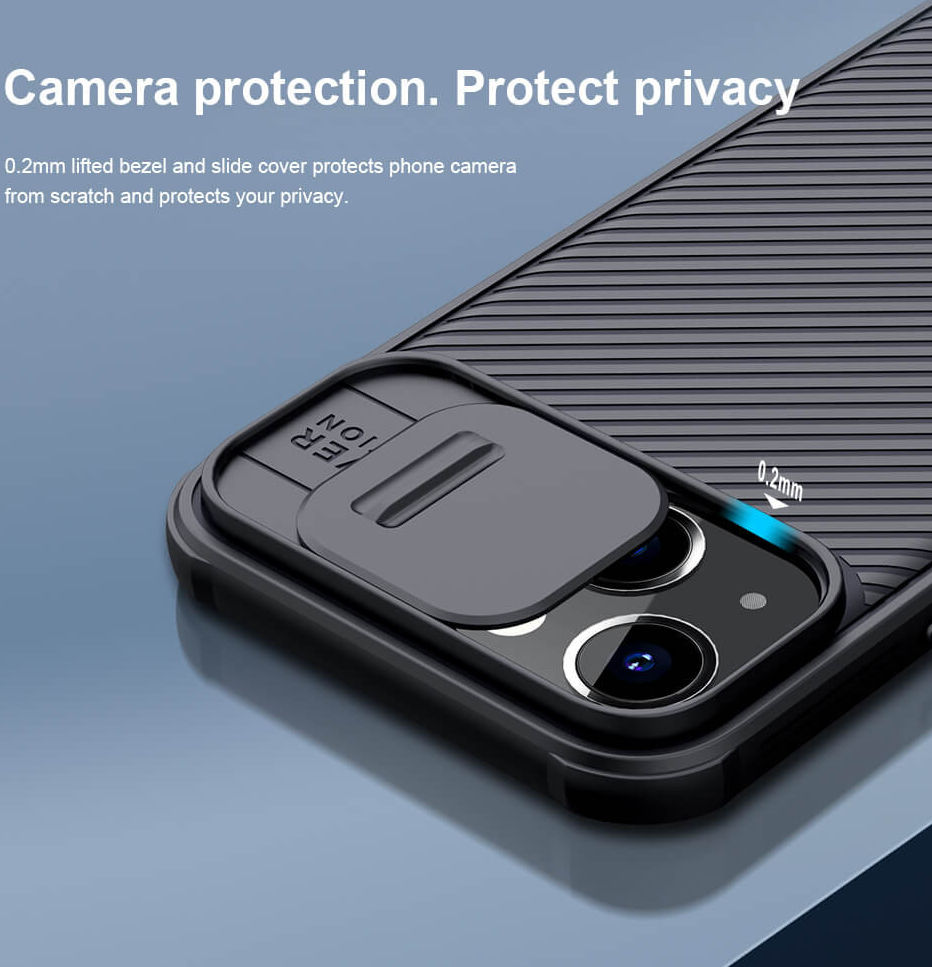 Nillkin CamShield Apple iPhone 13 Mini Hoesje met Camera Slider Zwart afbeelding 7
