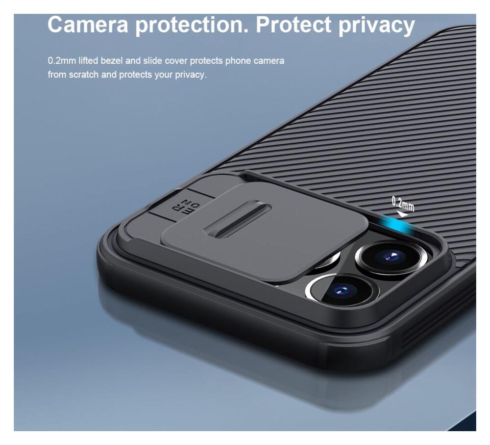 Nillkin CamShield Apple iPhone 13 Pro Hoesje met Camera Slider Zwart afbeelding 7