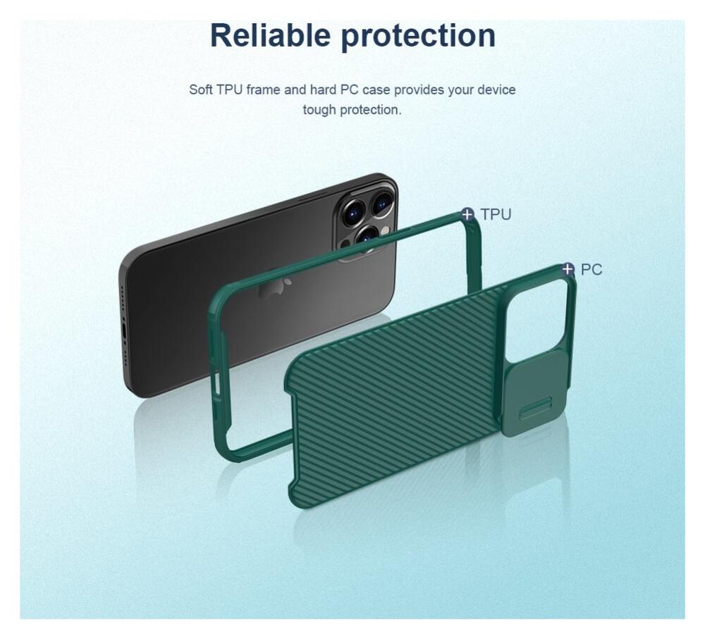 Nillkin CamShield Apple iPhone 13 Pro Hoesje met Camera Slider Zwart afbeelding 8