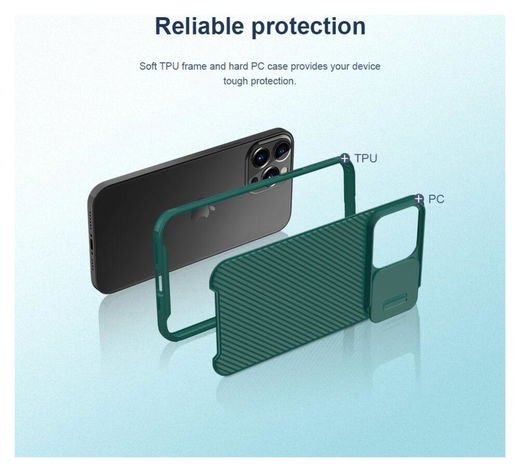 Nillkin CamShield Apple iPhone 13 Pro Hoesje met Camera Slider Zwart afbeelding 8