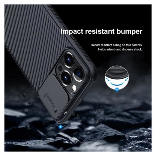 Nillkin CamShield Apple iPhone 13 Pro Hoesje met Camera Slider Zwart afbeelding 10
