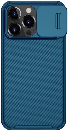 Nillkin CamShield Apple iPhone 13 Pro Hoesje met Camera Slider Blauw afbeelding 1