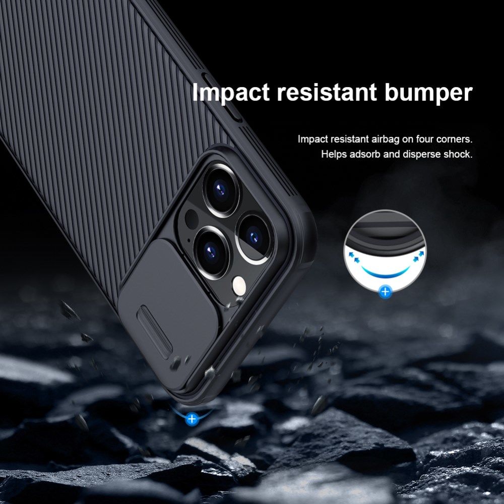 Nillkin CamShield Apple iPhone 13 Pro Hoesje met Camera Slider Blauw afbeelding 12