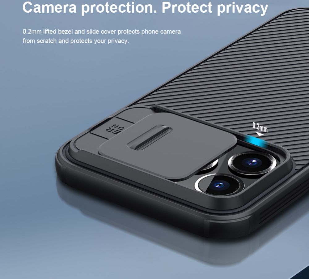 Nillkin CamShield Apple iPhone 13 Pro Hoesje met Camera Slider Blauw afbeelding 9