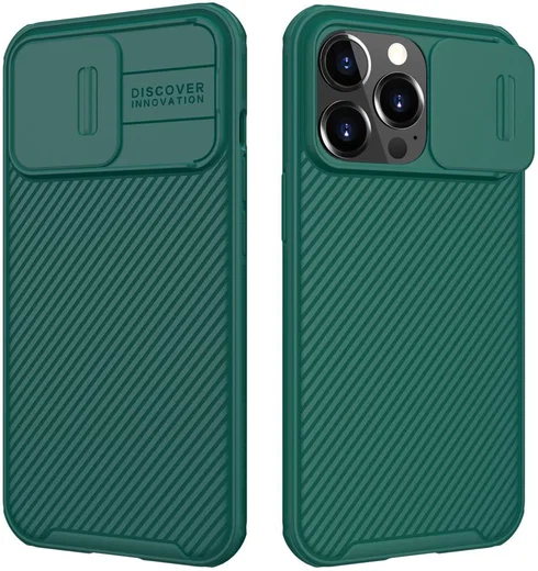 Nillkin CamShield Apple iPhone 13 Pro Hoesje met Camera Slider Groen afbeelding 4