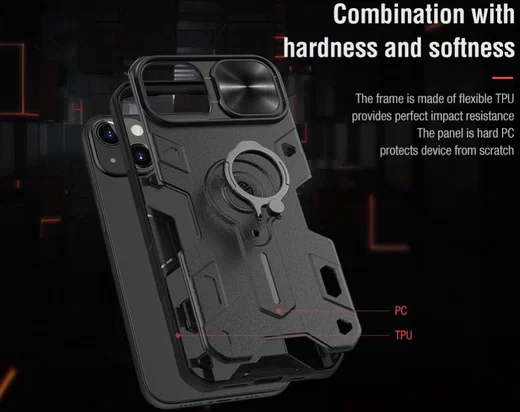 Nillkin CamShield Armor Apple iPhone 13 Pro Camera Slider Zwart afbeelding 5