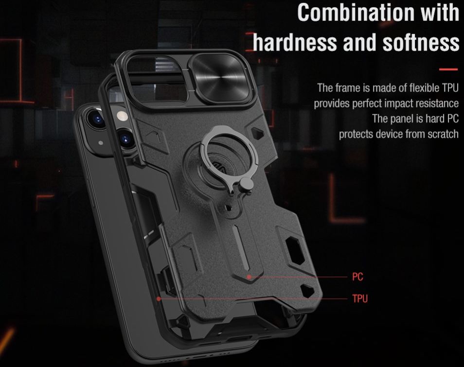 Nillkin CamShield Armor Apple iPhone 13 Pro Camera Slider Blauw afbeelding 9