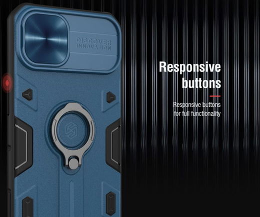 Nillkin CamShield Armor Apple iPhone 13 Pro Camera Slider Blauw afbeelding 4