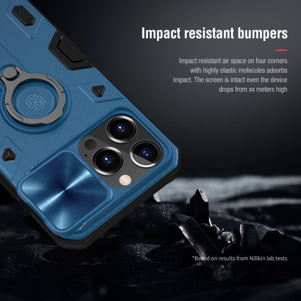 Nillkin CamShield Armor Apple iPhone 13 Pro Max Camera Slider Blauw afbeelding 5