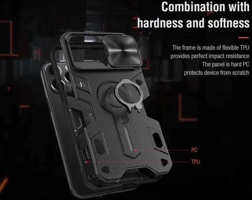 Nillkin CamShield Armor Apple iPhone 13 Pro Max Camera Slider Blauw afbeelding 9