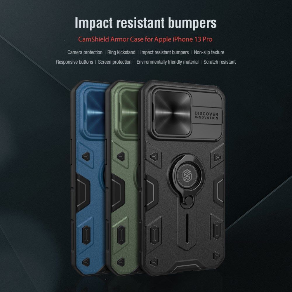 Nillkin CamShield Armor Apple iPhone 13 Pro Max Camera Slider Blauw afbeelding 13
