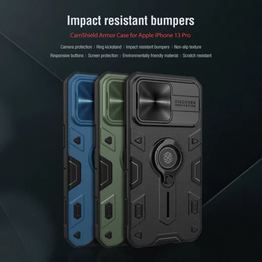 Nillkin CamShield Armor Apple iPhone 13 Pro Max Camera Slider Blauw afbeelding 13