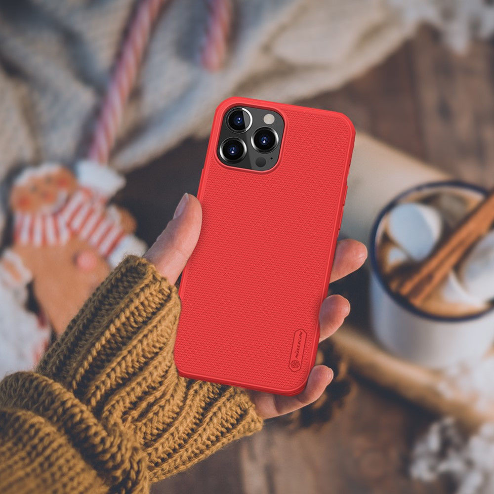 Nillkin Super Frosted Shield iPhone 13 Pro Hoesje Rood afbeelding 20