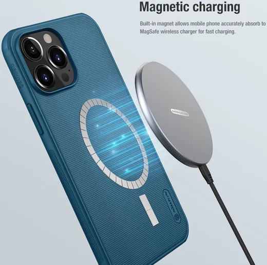 Nillkin Super Frosted Shield iPhone 13 Pro Max Hoesje MagSafe Zwart afbeelding 5