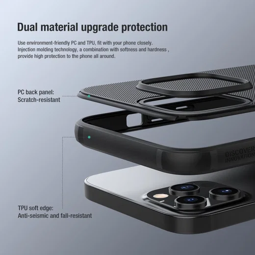 Nillkin Super Frosted Shield iPhone 13 Pro Max Hoesje MagSafe Zwart afbeelding 7