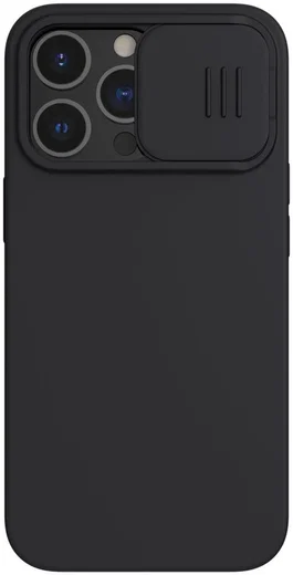 Nillkin iPhone 13 Pro Hoesje MagSafe Siliconen met Camera Slider Zwart afbeelding 1