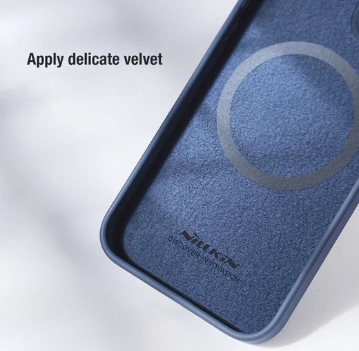 Nillkin iPhone 13 Pro Hoesje MagSafe Siliconen met Camera Slider Zwart afbeelding 13
