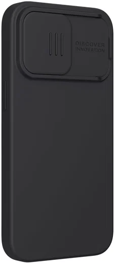 Nillkin iPhone 13 Pro Hoesje MagSafe Siliconen met Camera Slider Zwart afbeelding 2