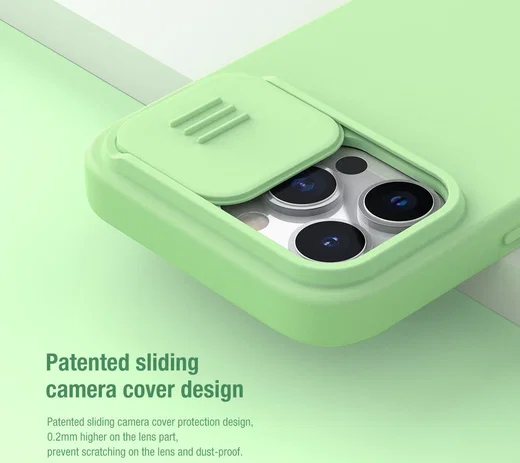 Nillkin iPhone 13 Pro Hoesje MagSafe Siliconen met Camera Slider Zwart afbeelding 7