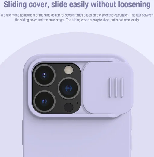 Nillkin iPhone 13 Pro Hoesje MagSafe Siliconen met Camera Slider Zwart afbeelding 8