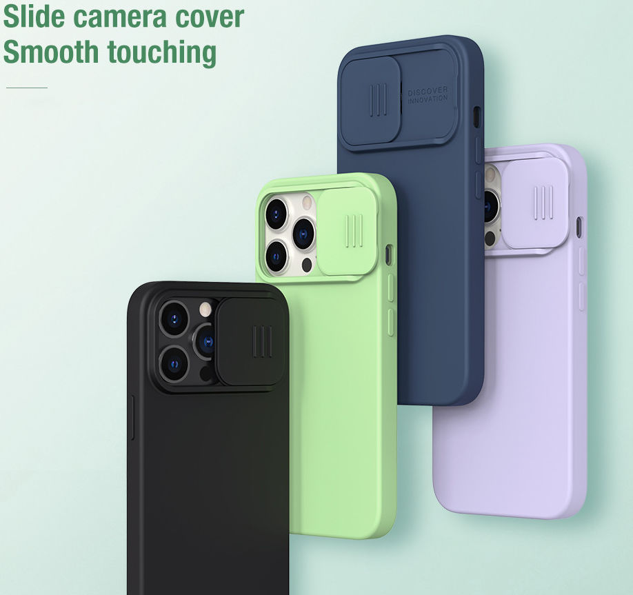 Nillkin iPhone 13 Pro Max Hoesje MagSafe Siliconen Camera Slider Groen afbeelding 10