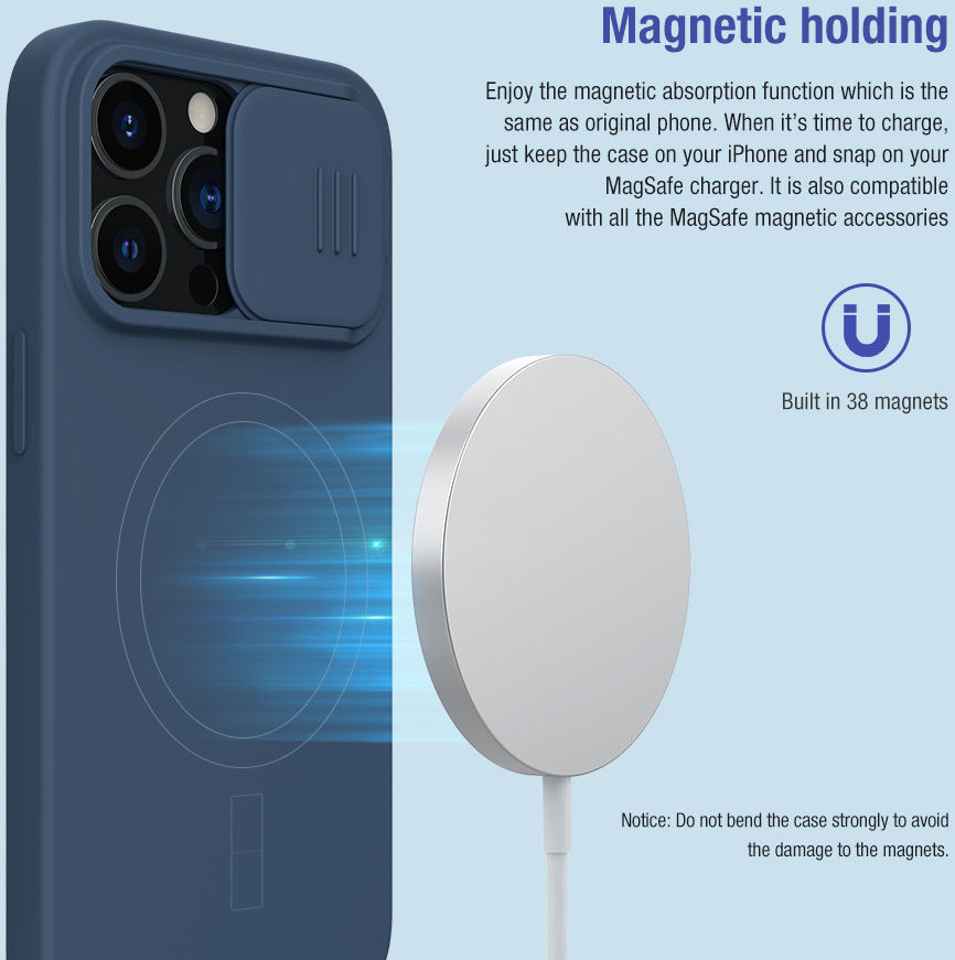 Nillkin iPhone 13 Pro Max Hoesje MagSafe Siliconen Camera Slider Groen afbeelding 5