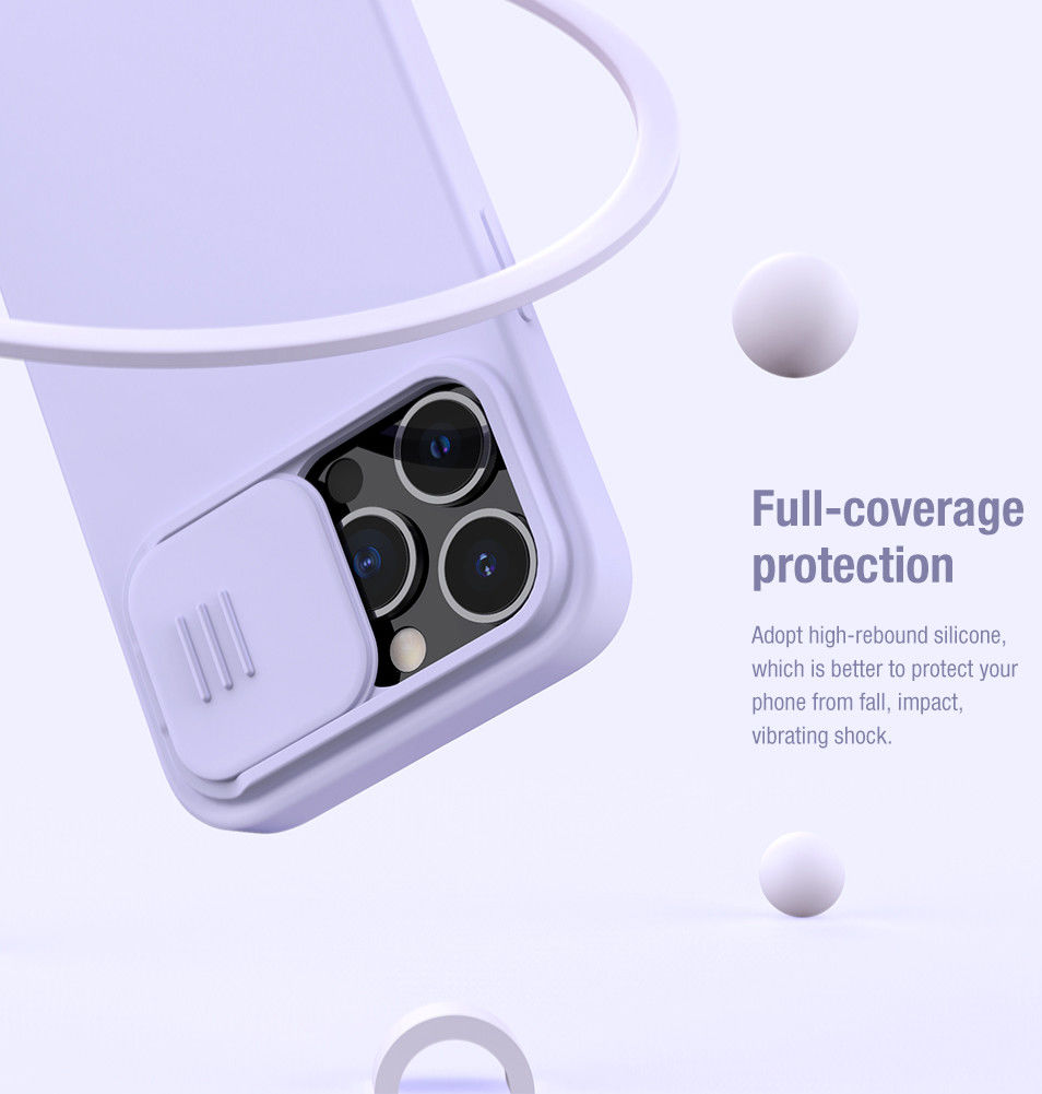 Nillkin iPhone 13 Pro Max Hoesje MagSafe Siliconen Camera Slider Groen afbeelding 6