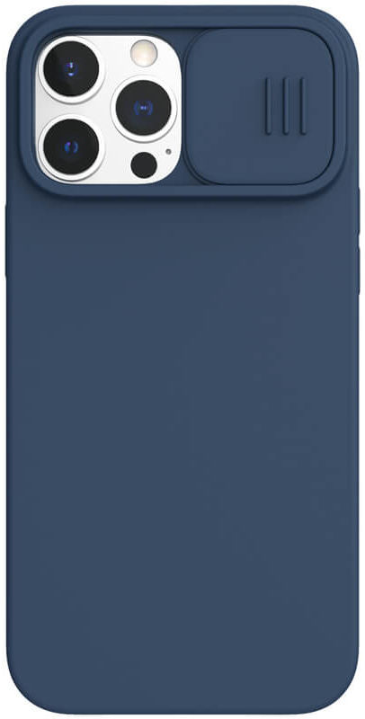 Nillkin Apple iPhone 13 Pro Max Hoesje Siliconen Camera Slider Blauw afbeelding 1