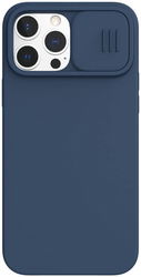 Nillkin Apple iPhone 13 Pro Max Hoesje Siliconen Camera Slider Blauw afbeelding
