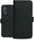 Rosso Deluxe OnePlus Nord 2 5G Hoesje Echt Leer Book Case Zwart afbeelding 9