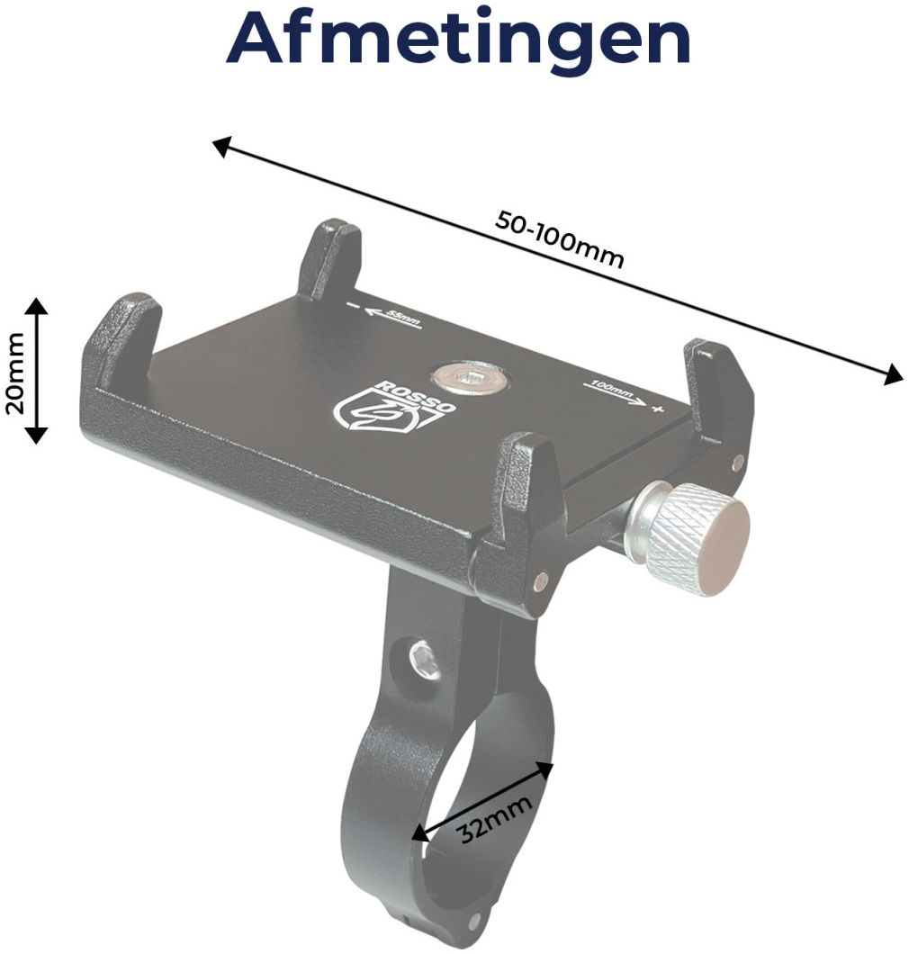 Rosso Universele Verstelbare Aluminium Stevige Telefoonhouder Fiets afbeelding 8