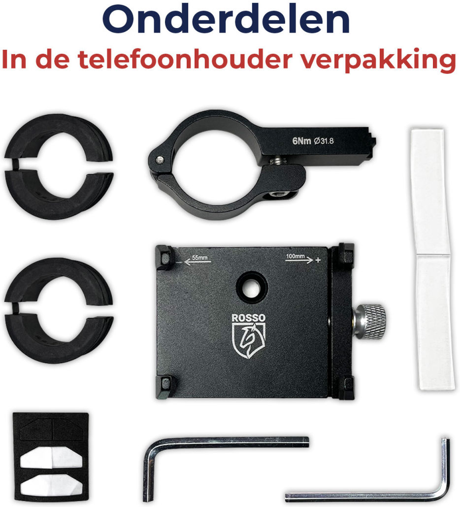 Rosso Universele Verstelbare Aluminium Stevige Telefoonhouder Fiets afbeelding 4