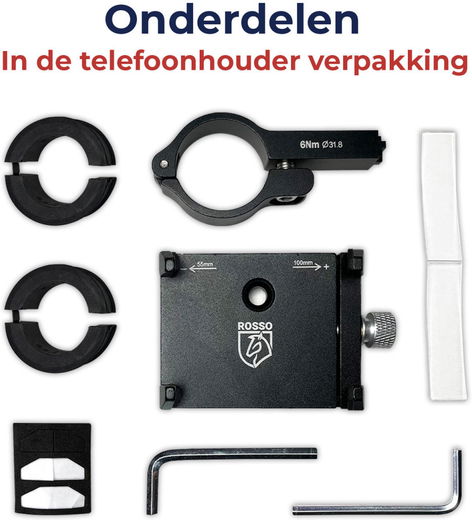 Rosso Universele Verstelbare Aluminium Stevige Telefoonhouder Fiets afbeelding 4
