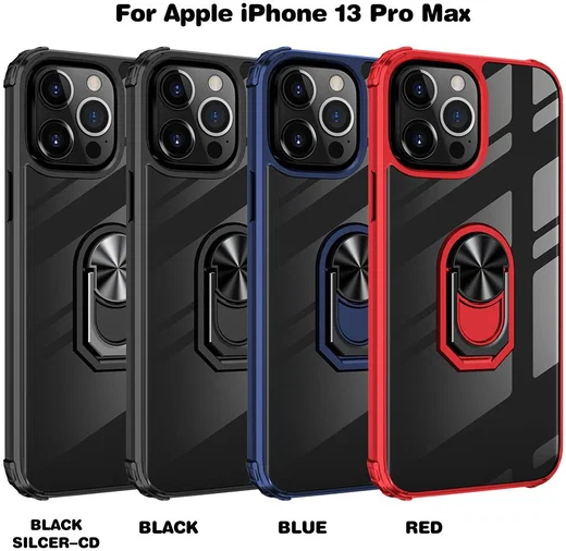 Apple iPhone 13 Pro Max Hoesje met Ring Kickstand Blauw afbeelding 2