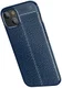 Apple iPhone 13 Hoesje TPU Back Cover met Kunstleer Textuur Blauw afbeelding 3