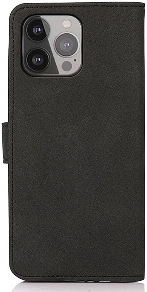KHAZNEH Apple iPhone 13 Pro Max Hoesje Retro Wallet Book Case Zwart afbeelding 4