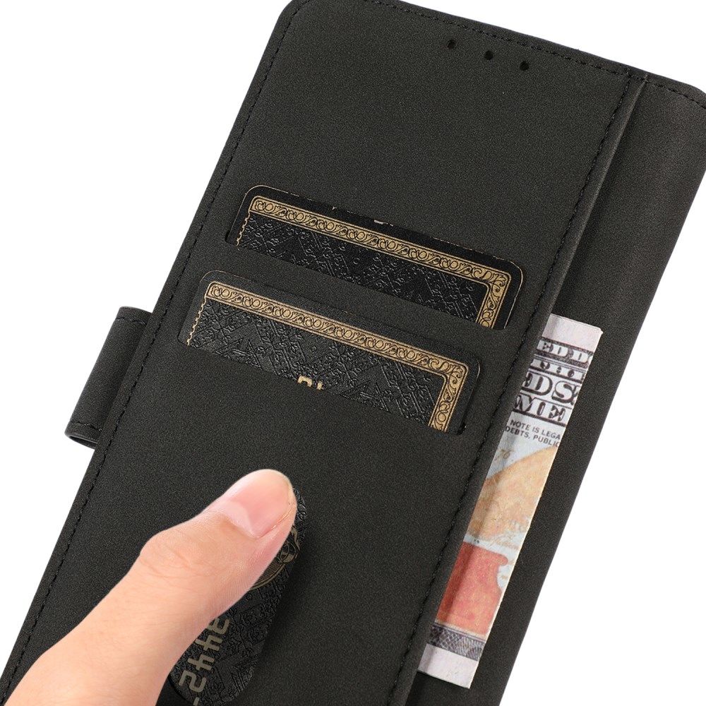 KHAZNEH Apple iPhone 13 Pro Max Hoesje Retro Wallet Book Case Zwart afbeelding 7