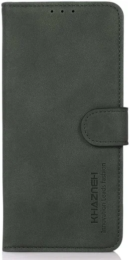 KHAZNEH Apple iPhone 13 Pro Max Hoesje Retro Wallet Book Case Groen afbeelding 3